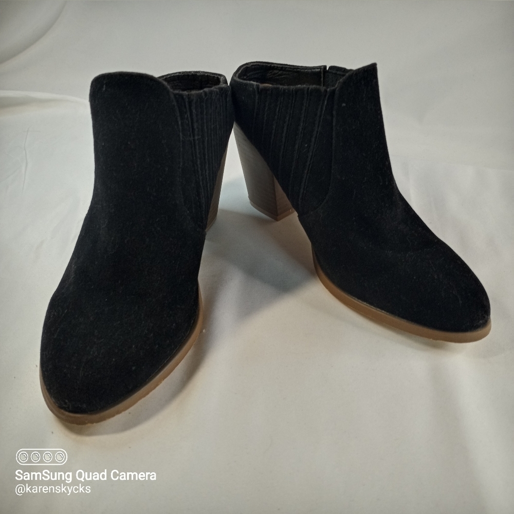 YOKI Black Fabric Ankle Boots Women's Size 7.5 - Picture 1 of 8